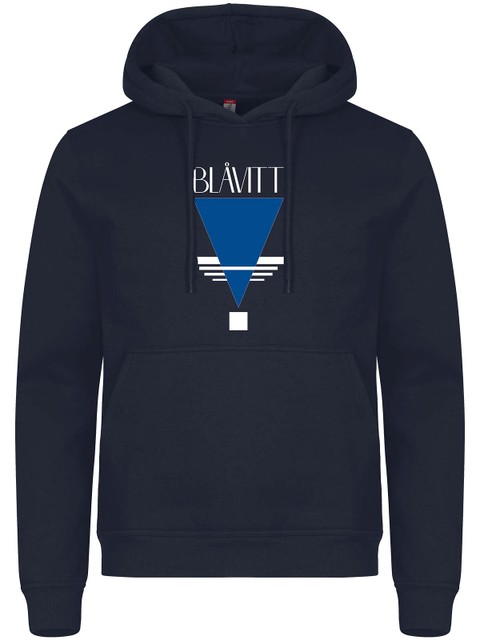 Hoodie, Navy - Blåvitt Triangel