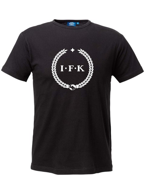 T-shirt Herr, Svart - Kransen (stor logo)
