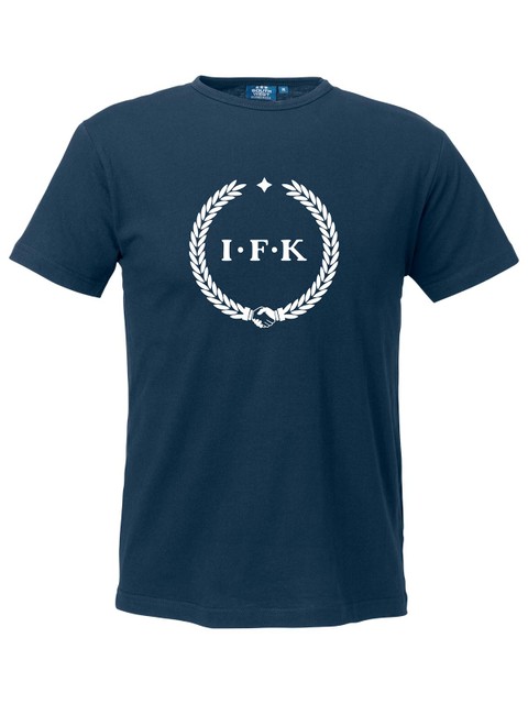 T-shirt Herr, Marinblå - Kransen (stor logo)