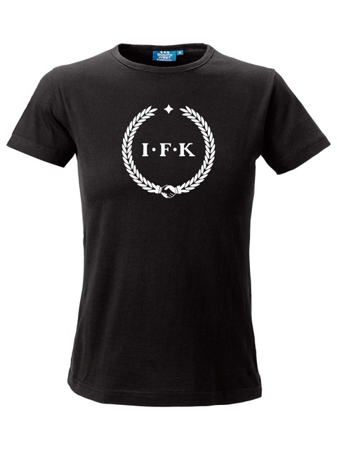 T-shirt Dam, Svart - Kransen (stor logo)