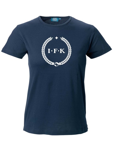 T-shirt Dam, Marinblå - Kransen (stor logo)