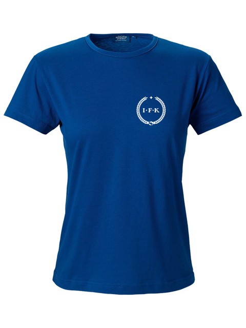 T-shirt Dam, Blå - Kransen (liten logo)