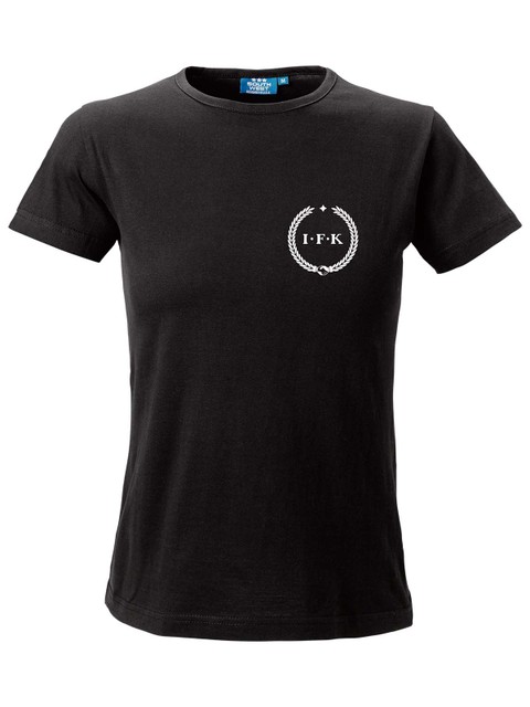 T-shirt Dam, Svart - Kransen (liten logo)