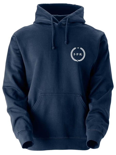 Hoodtröja, Marinblå - Kransen (liten logo)