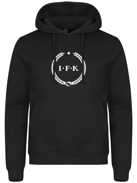 Hoodie, Black - Kransen (stor logo)