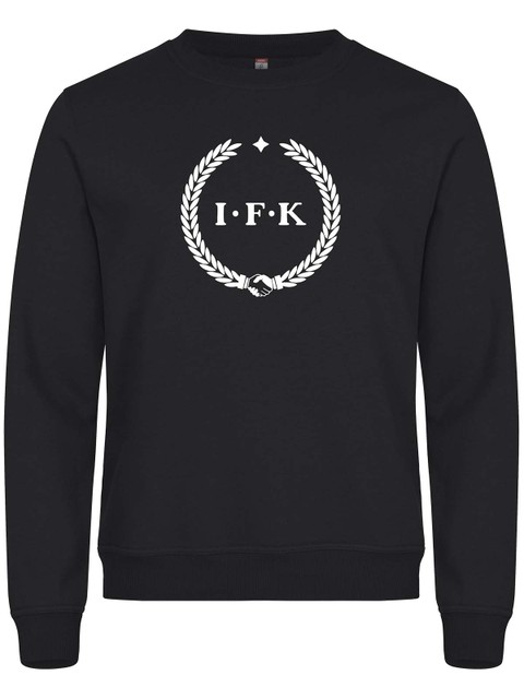 Sweatshirt, Black - Kransen (stor logo)