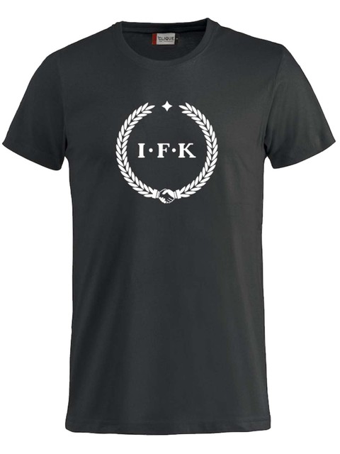 T-shirt Junior, Svart - Kransen (stor logo)