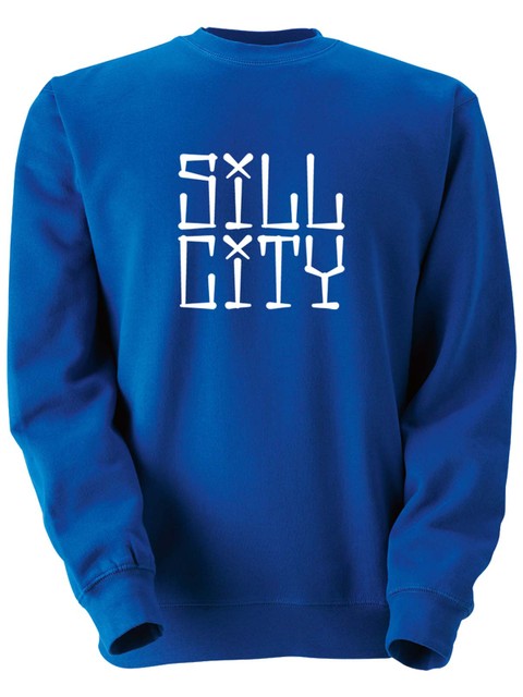 Sweatshirt, Blue - Sill City Text (big logo)