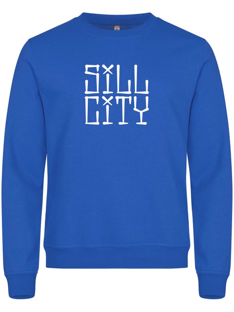 Sweatshirt, Blue - Sill City Text (stor logo)