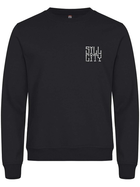 Sweatshirt, Black - Sill City Text (liten logo)