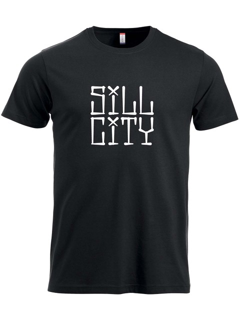T-shirt, Black - Sill City Text (stor logo)