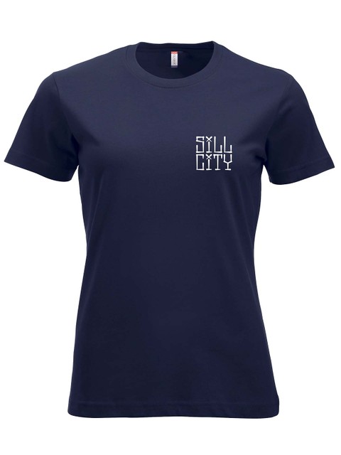 T-shirt, Navy - Sill City Text (liten logo)