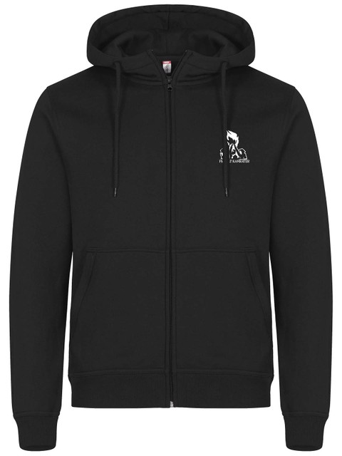 Full Zip Hoodie, Black - Framåt Kamrater