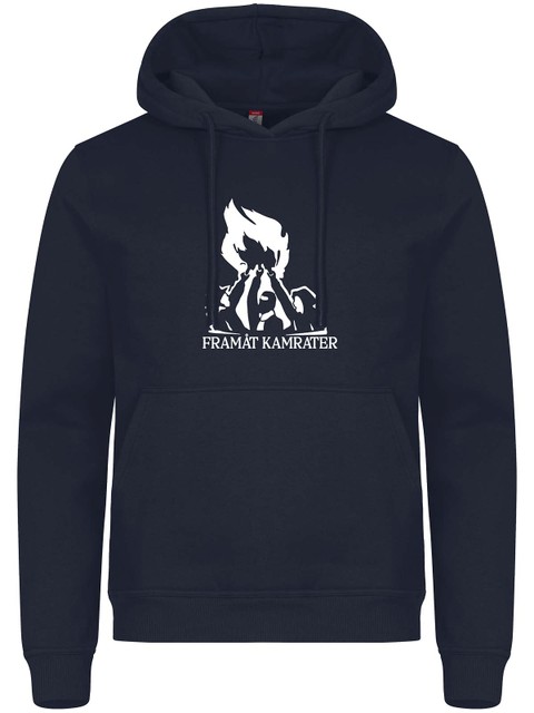 Hoodie, Navy - Framåt Kamrater (stor logo)