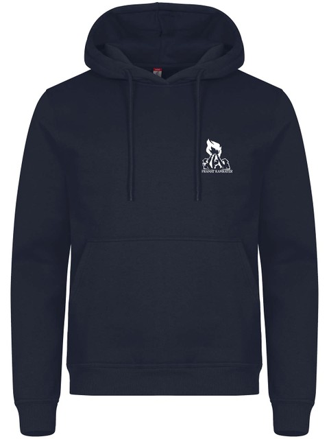 Hoodie, Navy - Framåt Kamrater (liten logo)