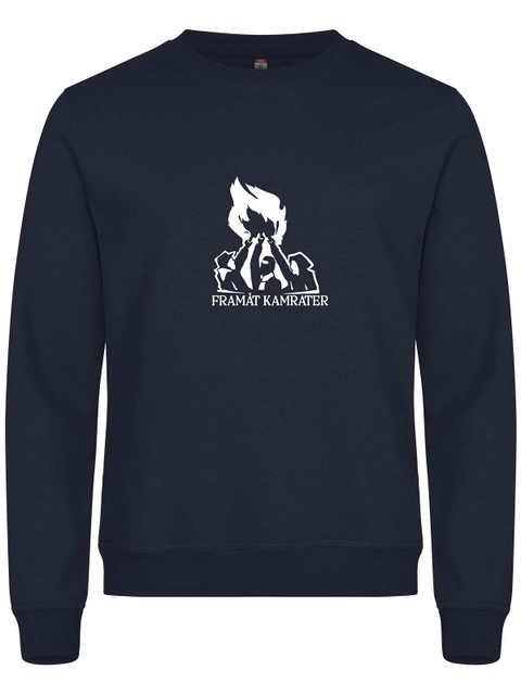 Sweatshirt, Navy - Framåt Kamrater (stor logo)