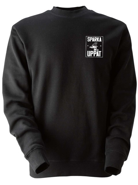 Sweatshirt, Black - Sparka Uppåt (liten logo)