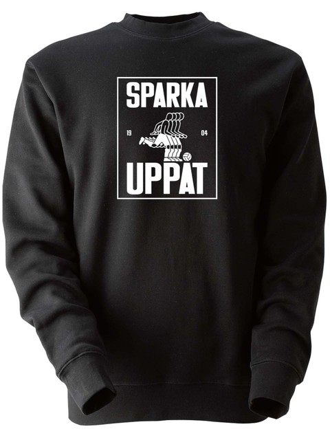 Sweatshirt, Black - Sparka Uppåt (stor logo)