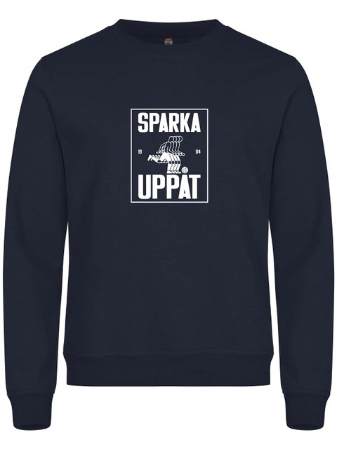 Sweatshirt, Navy - Sparka Uppåt (stor logo)