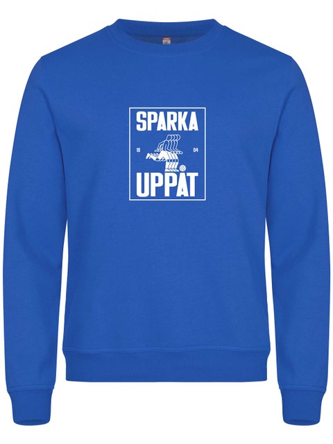 Sweatshirt, Blue - Sparka Uppåt (stor logo)