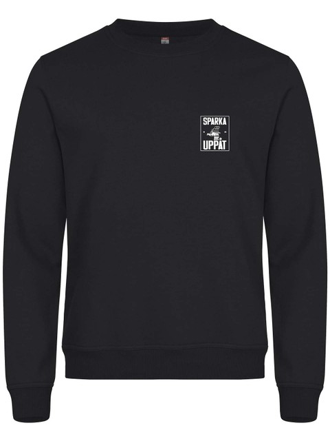 Sweatshirt, Black - Sparka Uppåt (liten logo)