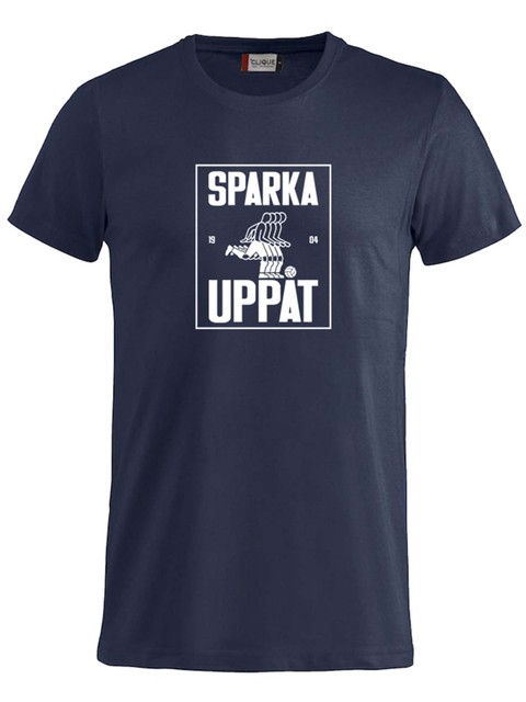 T-shirt Junior, Navy - Sparka Uppåt (stor logo)
