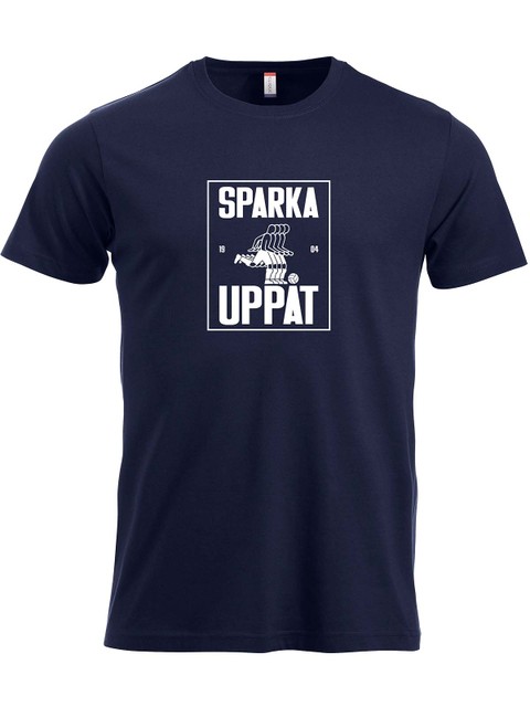 T-shirt, Navy - Sparka Uppåt (stor logo)