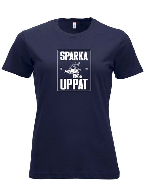 T-shirt, Navy - Sparka Uppåt (stor logo)