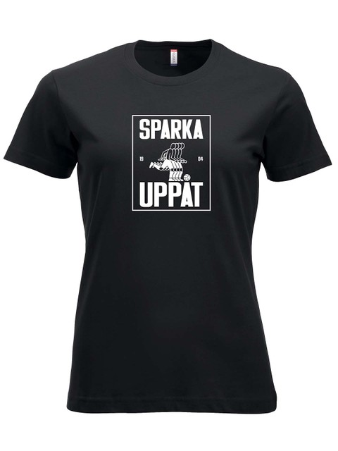 T-shirt, Black - Sparka Uppåt (stor logo)