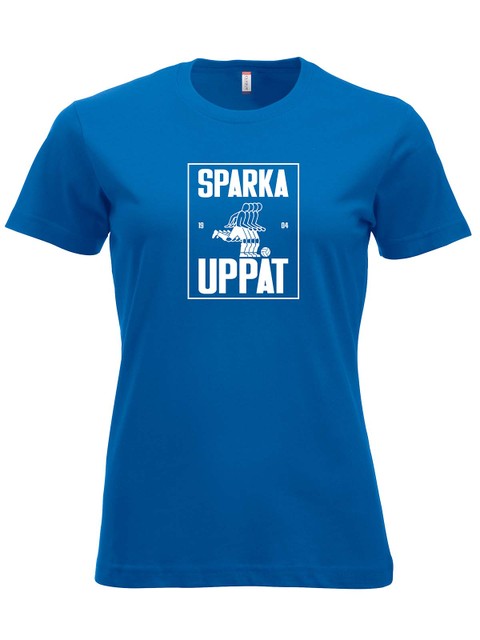 T-shirt, Blue - Sparka Uppåt (stor logo)