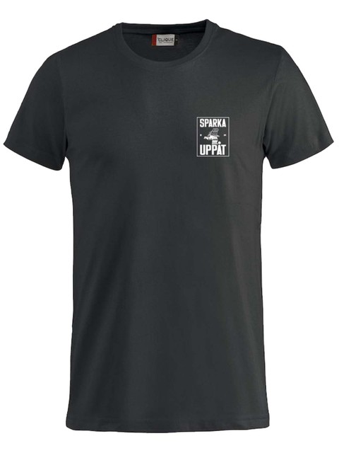 T-shirt Junior, Black - Sparka Uppåt (liten logo)