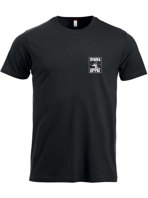 T-shirt, Black - Sparka Uppåt (liten logo)