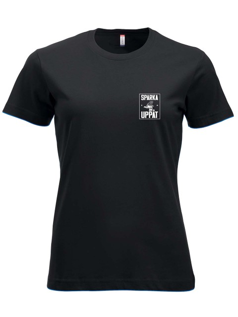 T-shirt, Black - Sparka Uppåt (liten logo)