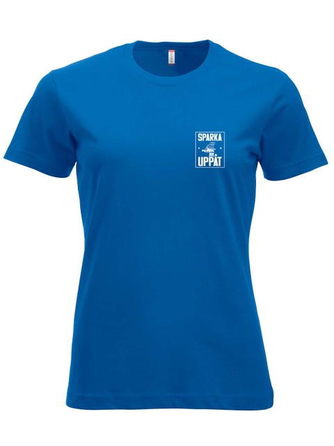 T-shirt, Blue - Sparka Uppåt (liten logo)