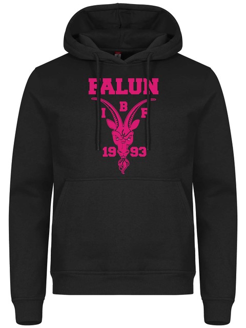 Hoodtröja - Rosa bock, Svart (IBF Falun Supportershop)
