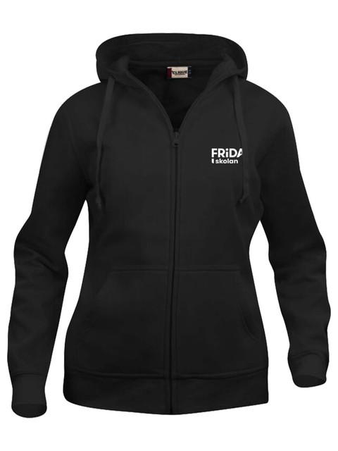 Hoodtröja med dragkedja, Svart (Fridaskolan)