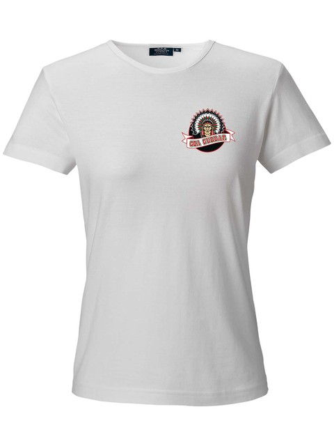 T-shirt Woman - Small logo, White (Goa Gubbar Supportershop)