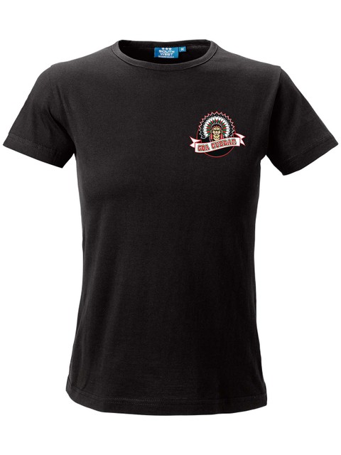 T-shirt Woman - Small logo, Black (Goa Gubbar Supportershop)