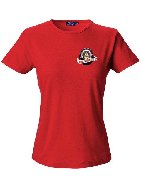 T-shirt Woman - Small logo, Red (Goa Gubbar Supportershop)