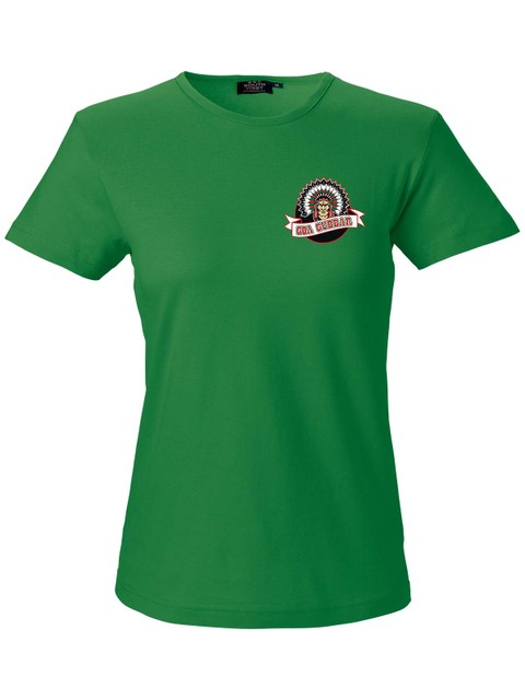 T-shirt Woman - Small logo, Green (Goa Gubbar Supportershop)