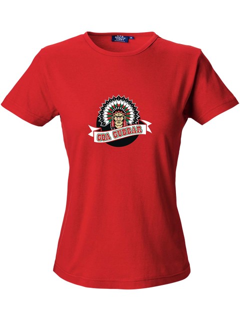 T-shirt Woman - Big logo, Red (Goa Gubbar Supportershop)