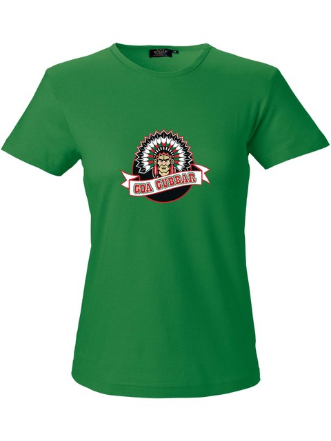 T-shirt Woman - Big logo, Green (Goa Gubbar Supportershop)