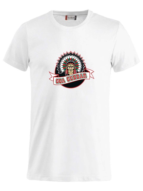 T-shirt - Big logo, White (Goa Gubbar Supportershop)