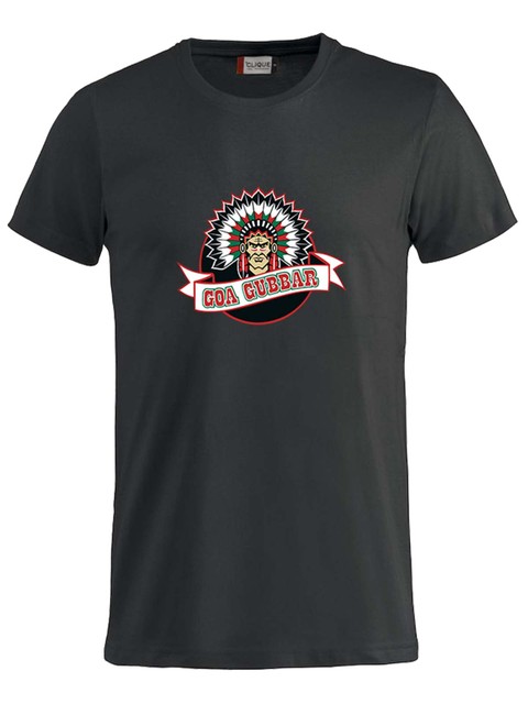 T-shirt - Big logo, Black (Goa Gubbar Supportershop)