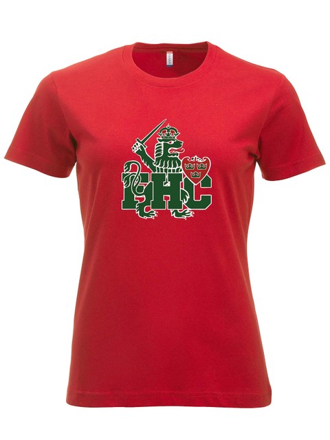 T-shirt - Grönt lejon, Red (Goa Gubbar Supportershop)