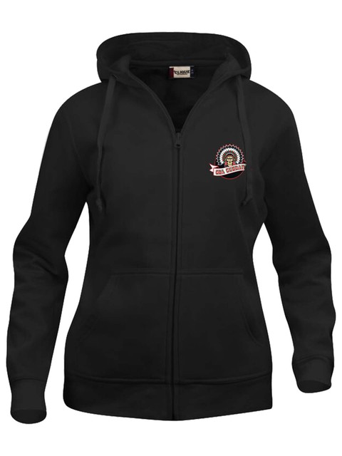 Hoodie with zipper, Black (Goa Gubbar Supportershop)