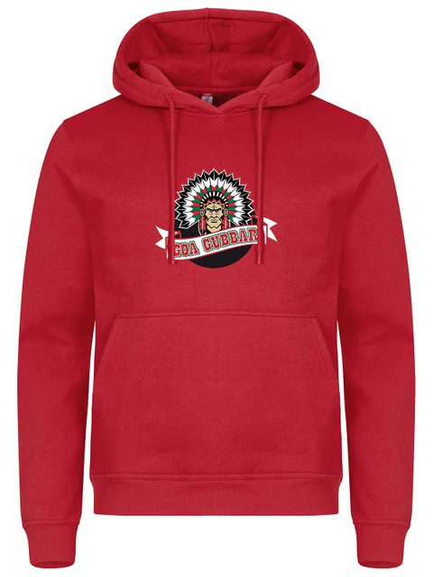 Hoodie - Big chief, Red (Goa Gubbar Supportershop)