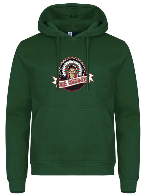 Hoodtröja - Stor hövding, Grön (Goa Gubbar Supportershop)