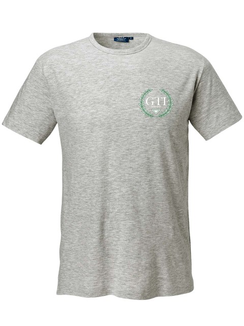 T-shirt - liten grönvit logga, Grå (GTIs Gymnasieskola)