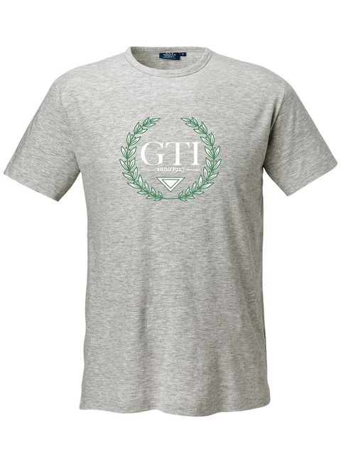 T-shirt - stor grönvit logga, Grå (GTIs Gymnasieskola)